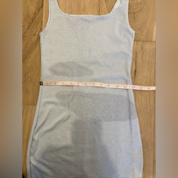Zara light grey and white stripe bodycon tank dress - Picture 9 of 11